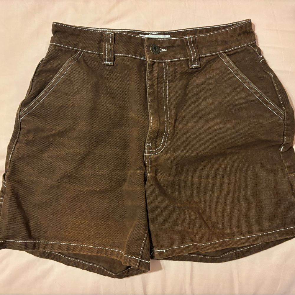 Cotton On Brown 80s Vibes Cargo Shorts "Carpenter Denim Short"
